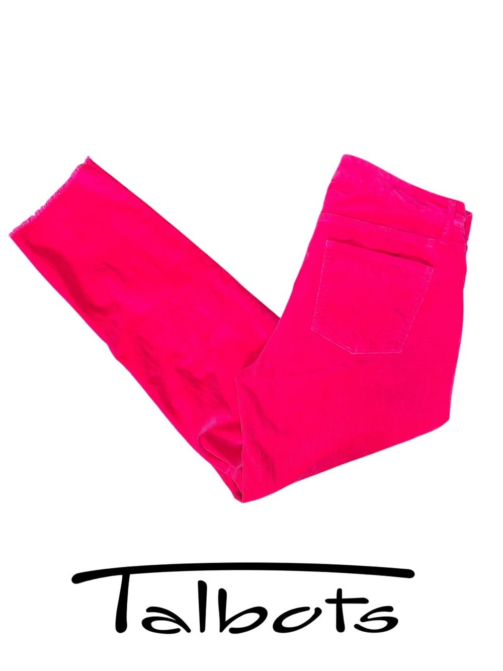 TALBOTS Women’s corduroy Jeans Sz 8 medium mid rise pink stretch $109